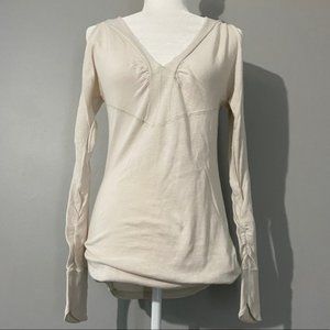 Free People Long Sleeve Cold Shoulder V Neck Line